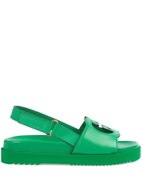 green velvet gucci slides|green Gucci slides women's.